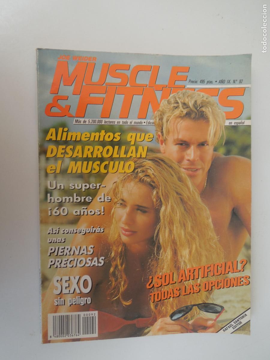 Coleccionismo de revistas y peri&oacute;dicos: MUSCLE & FITNESS , REVISTA DE CULTURISMO N&ordm; 92 - A&Ntilde;O IX - ALIMENTOS QUE DESARROLLAN EL MUSCULO