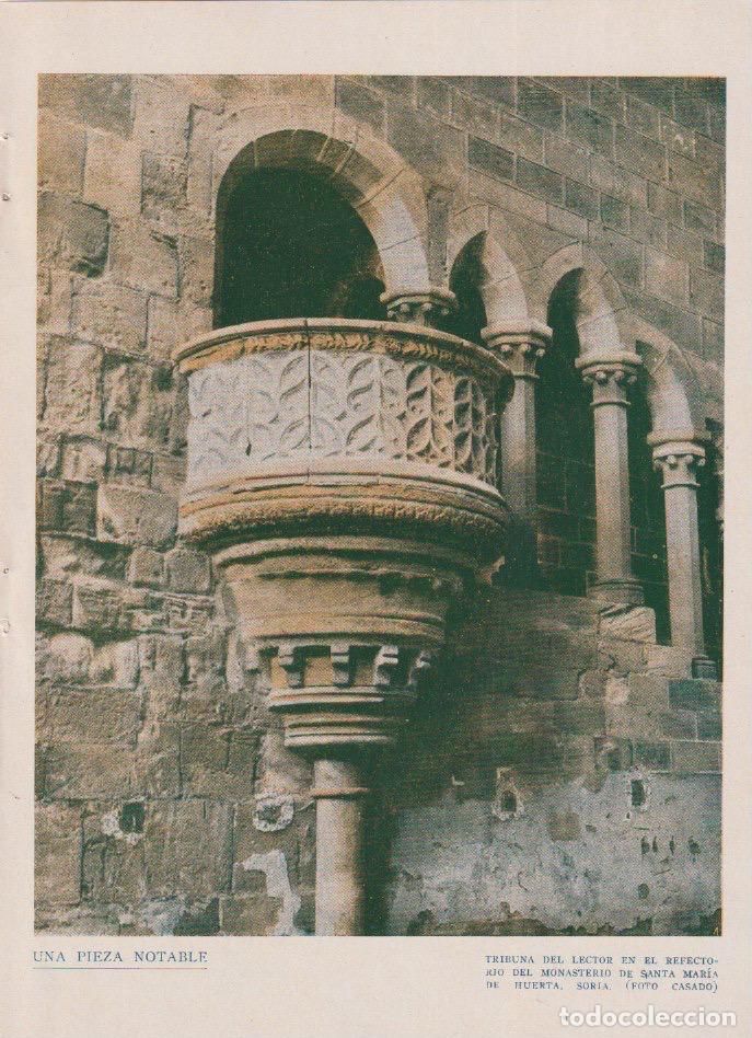 Coleccionismo de revistas y peri&oacute;dicos: * SORIA * Tribuna del lector en el refectorio del monasterio de Santa Mar&iacute;a de Huerta - 1933