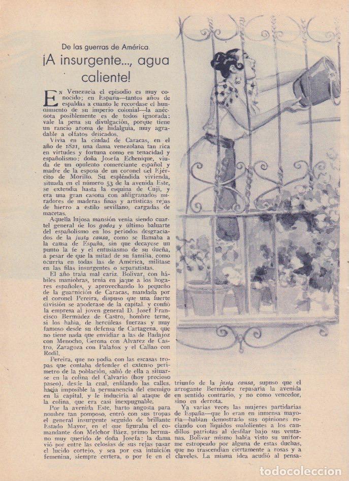 Coleccionismo de revistas y peri&oacute;dicos: * VENEZUELA * JOSEFA ECHENIQUE * &iexcl;Al insurgente, agua caliente! / Luis Berm&uacute;dez De Castro - 1933