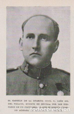 Coleccionismo de revistas y peri&oacute;dicos: Capit&aacute;n de la Guardia Civil D. Le&oacute;n Gil del Palacio, muerto en Sevilla - 1933
