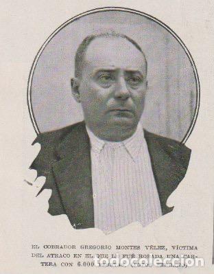 Coleccionismo de revistas y peri&oacute;dicos: El cobrador D. Gregorio Montes V&eacute;lez, v&iacute;ctima de un atraco - 1933