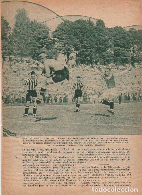 Coleccionismo de revistas y peri&oacute;dicos: * FUTBOL * Viena, Ambrosiana - 1933