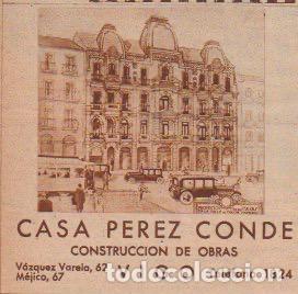 Coleccionismo de revistas y peri&oacute;dicos: * VIGO * Publicidad comercios: obras P&eacute;rez Conde, conservas Antonio Alonso, tapitas Corona ...- 1933