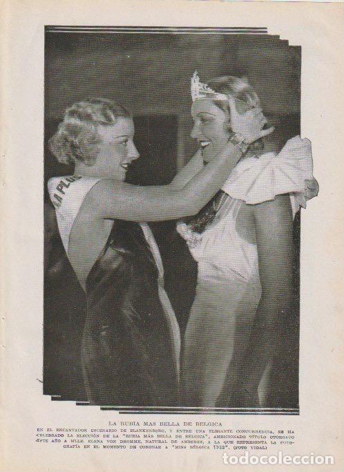 Coleccionismo de revistas y peri&oacute;dicos: * BLANKENBER, * Elena Von Dromme, rubia m&aacute;s bella y Miss B&eacute;lgica - 1933