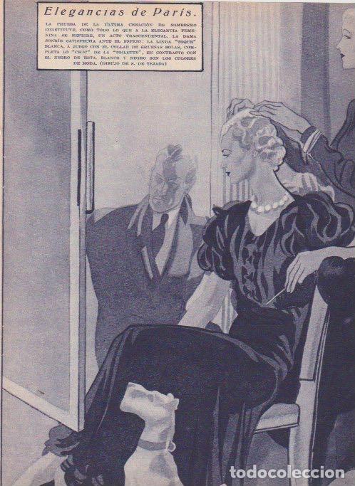 Coleccionismo de revistas y peri&oacute;dicos: * MODA FEMENINA * Elegancias de Par&iacute;s / dibujo Sainz de Tejada - 1933