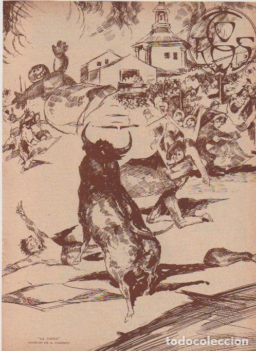 Coleccionismo de revistas y peri&oacute;dicos: * TOROS * La capea / dibujo de A. Casero - 1933