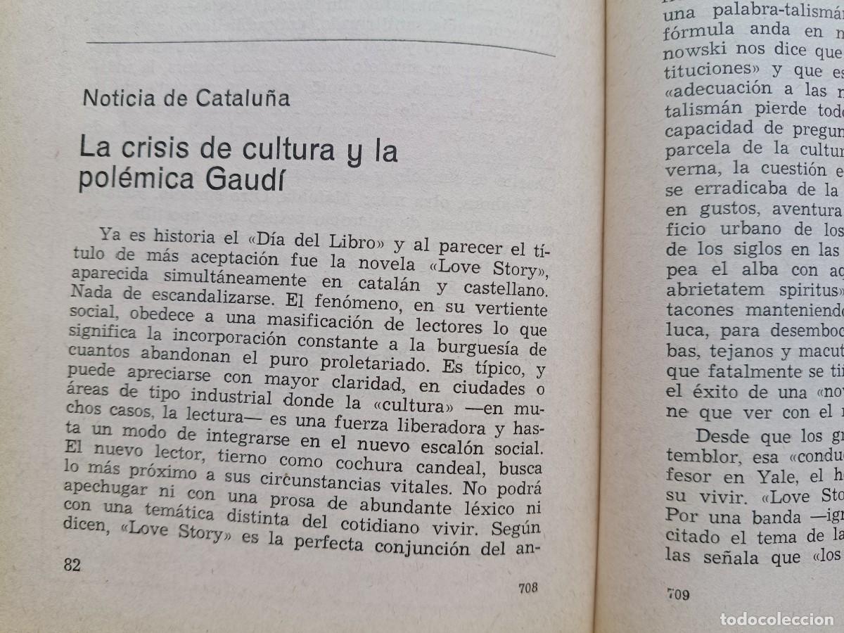 Coleccionismo de revistas y peri&oacute;dicos: CRISIS DE CULTURA Y LA POL&Eacute;MICA GAUD&Iacute;. ART&Iacute;CULO 9 P&Aacute;GINAS DE NUESTRO TIEMPO 1971