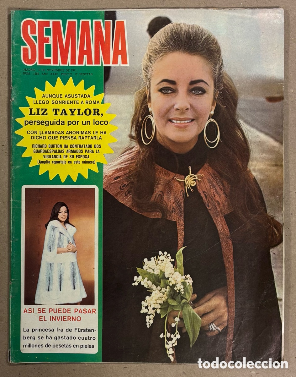 Coleccionismo de revistas y peri&oacute;dicos: SEMANA N&deg; 1656 (1971). LIZ TAYLOR, PERET, GRACITA MORALES, MAR&Iacute;A GARC&Iacute;A, JOAQU&Iacute;N PRAT,..