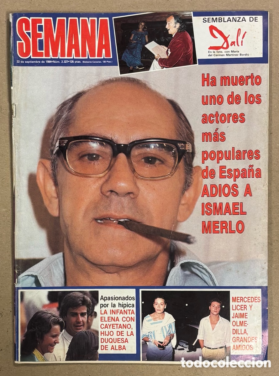 Coleccionismo de revistas y peri&oacute;dicos: SEMANA N&deg; 2327 (1984). ADI&Oacute;S A ISMAEL MERLO, INFANTA ELENA Y CAYETANO, JULIO IGLESIAS, &Aacute;NGEL NIETO,