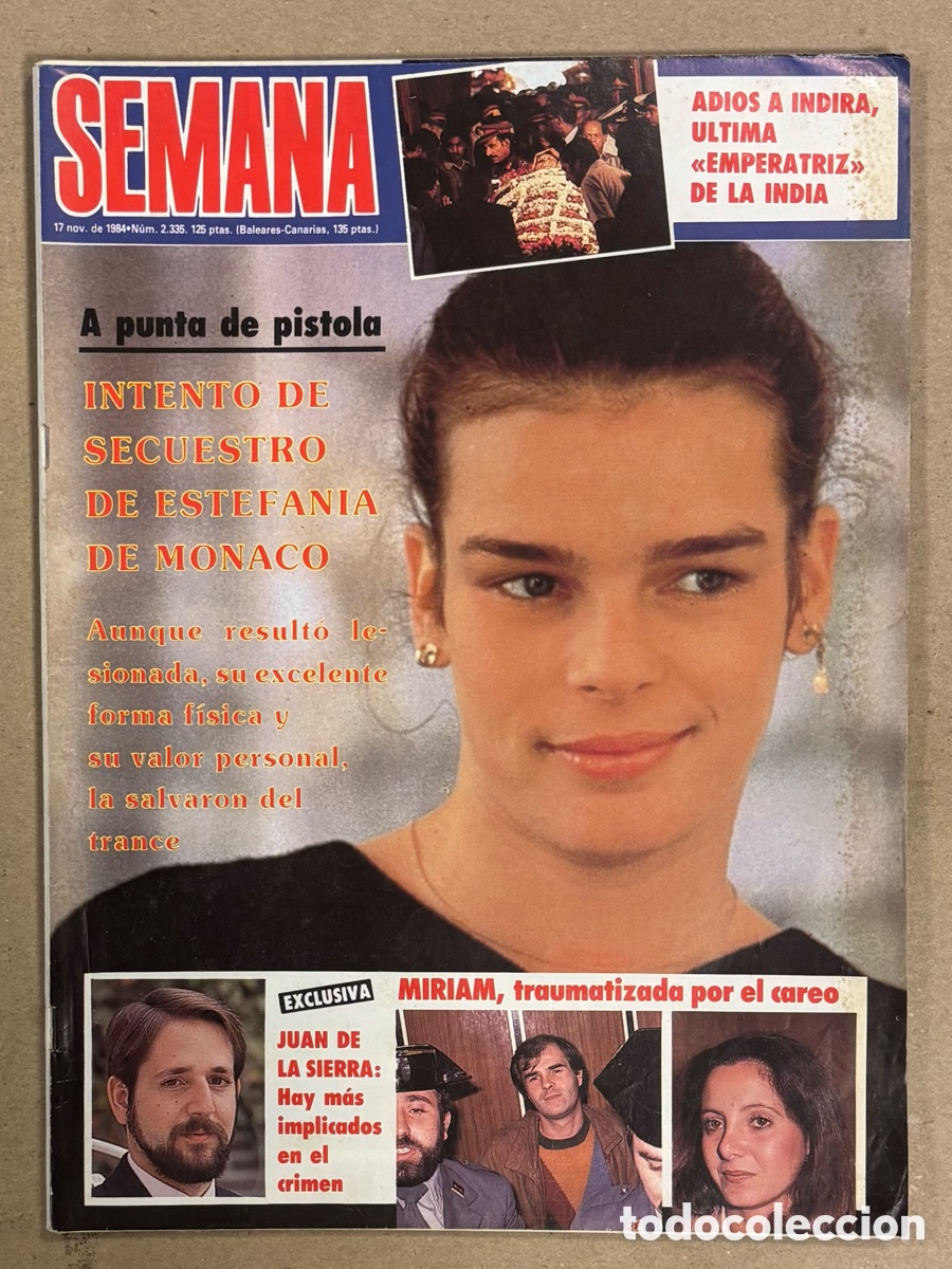 Coleccionismo de revistas y peri&oacute;dicos: SEMANA N&deg; 2335 (1984). ESTEFAN&Iacute;A DE M&Oacute;NACO, VICTORIA VERA, MICHAEL JACKSON, PAQUIRRI,&hellip;
