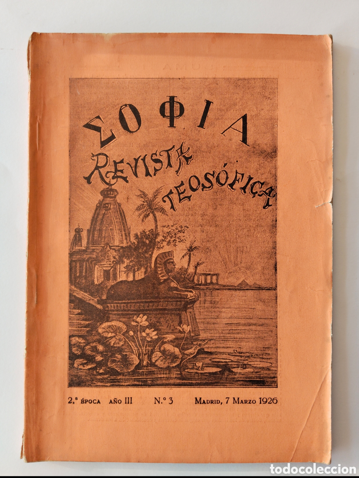 Coleccionismo de revistas y peri&oacute;dicos: ANTIGUA REVISTA TEOSOFICA SOPHIA - n&deg; 3 - 1926 - La revista abordaba temas de esoterismo, orientalis