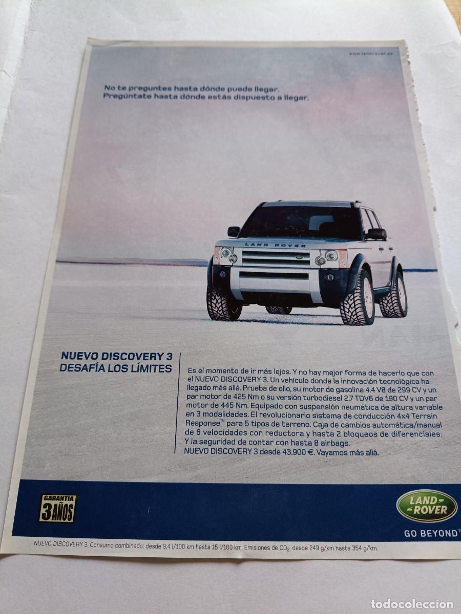 Coleccionismo de revistas y peri&oacute;dicos: ANUNCIO LAND-ROVER NUEVO DISCOVERY 3. 25,5X17,5 CM
