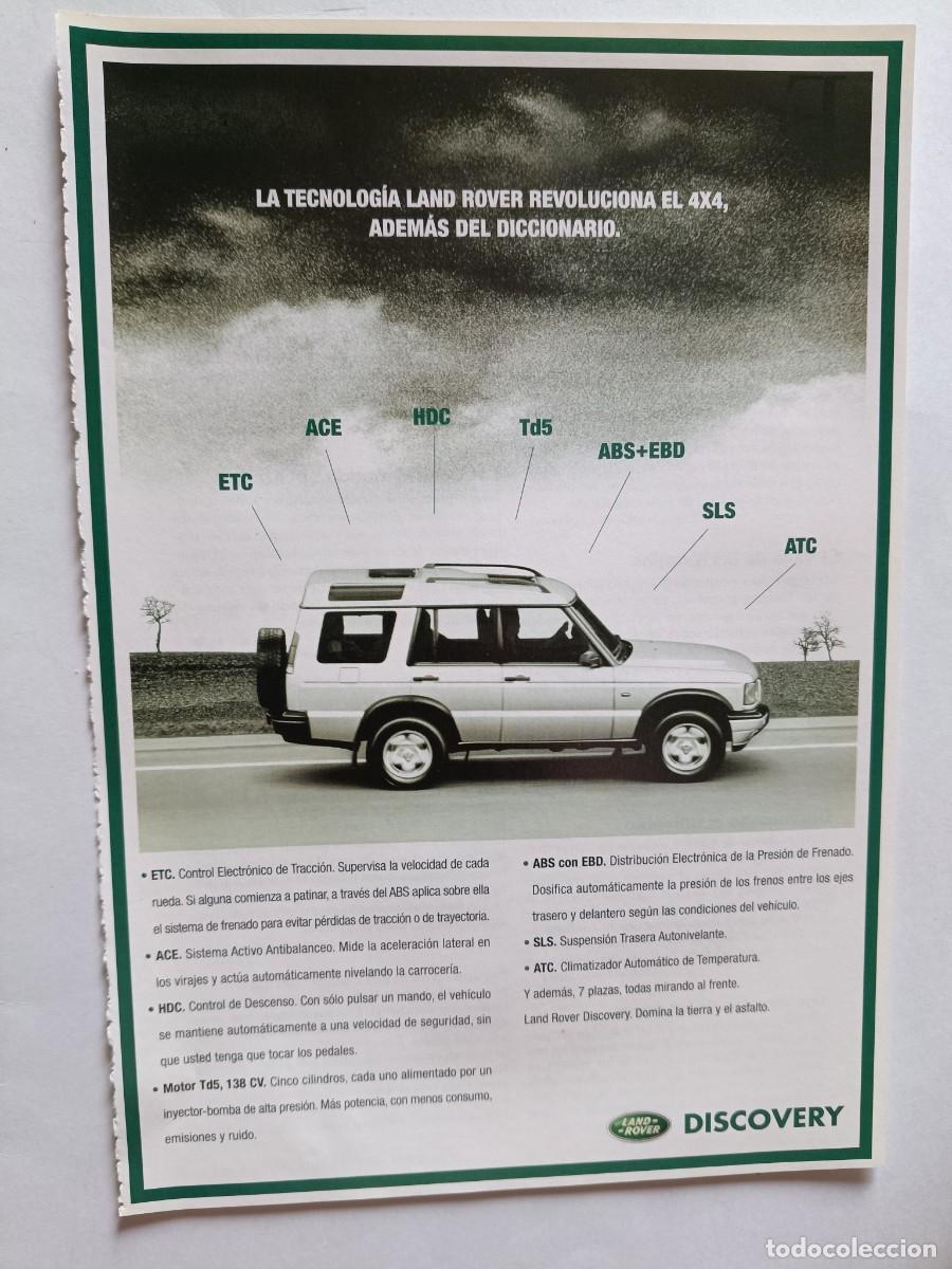 Coleccionismo de revistas y peri&oacute;dicos: ANUNCIO DISCOVERY LA TECNOLOG&Iacute;A LAND-ROVER REVOLUCIONA EL 4X4. 25,5X17,5 CM