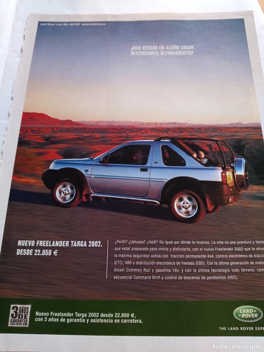 Coleccionismo de revistas y peri&oacute;dicos: ANUNCIO LAND-ROVER NUEVO FREELANDER TARGA 2002. 29,5X21,5 CM