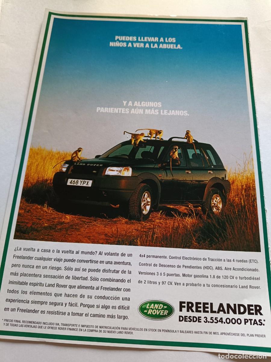 Coleccionismo de revistas y peri&oacute;dicos: ANUNCIO LAND-ROVER FREELANDER. 25X17 CM