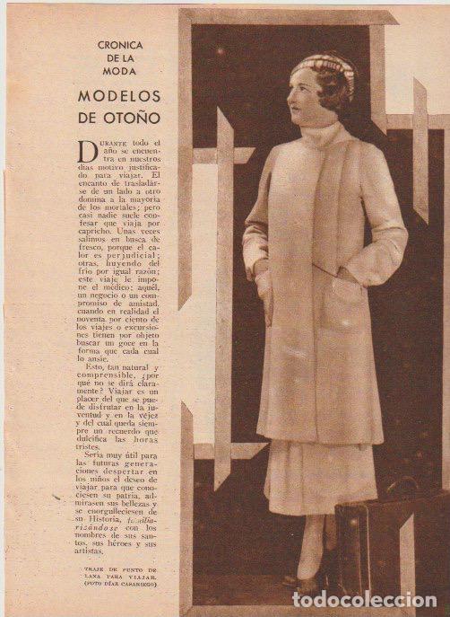 Coleccionismo de revistas y peri&oacute;dicos: * MODA FEMENINA * Modelos de oto&ntilde;o / fotos D&iacute;az Casariego - 1933