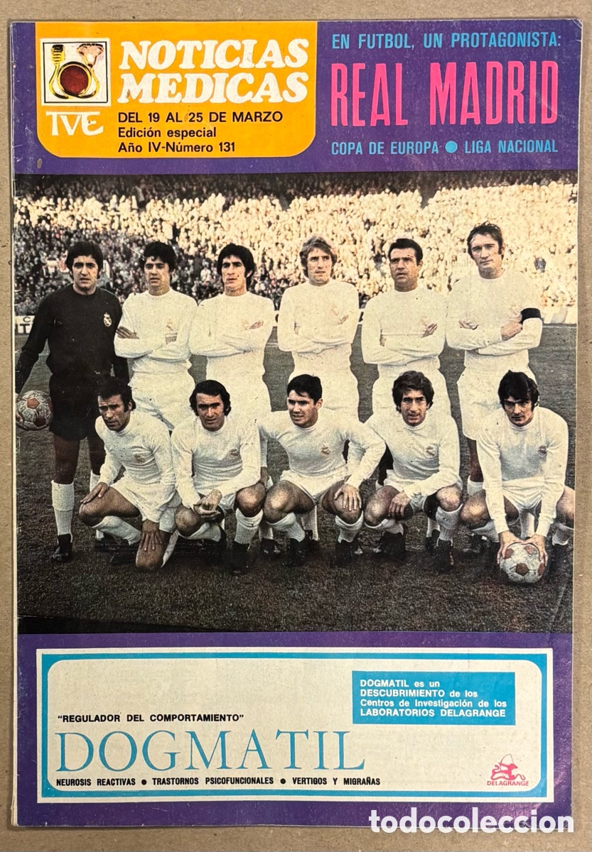 Coleccionismo de revistas y peri&oacute;dicos: NOTICIAS M&Eacute;DICAS N&deg; 131 (1973). PROGRAMACI&Oacute;N TVE. REAL MADRID, PILAR MIR&Oacute;, M&Oacute;NICA RANDALL,&hellip;