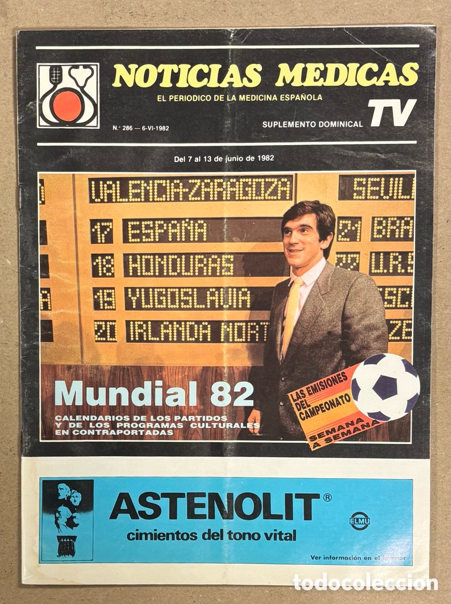 Coleccionismo de revistas y peri&oacute;dicos: NOTICIAS M&Eacute;DICAS N&deg; 286 (1992). PROGRAMACI&Oacute;N TVE. ESPECIAL MUNDIAL DE ESPA&Ntilde;A DE F&Uacute;TBOL 82,&hellip;