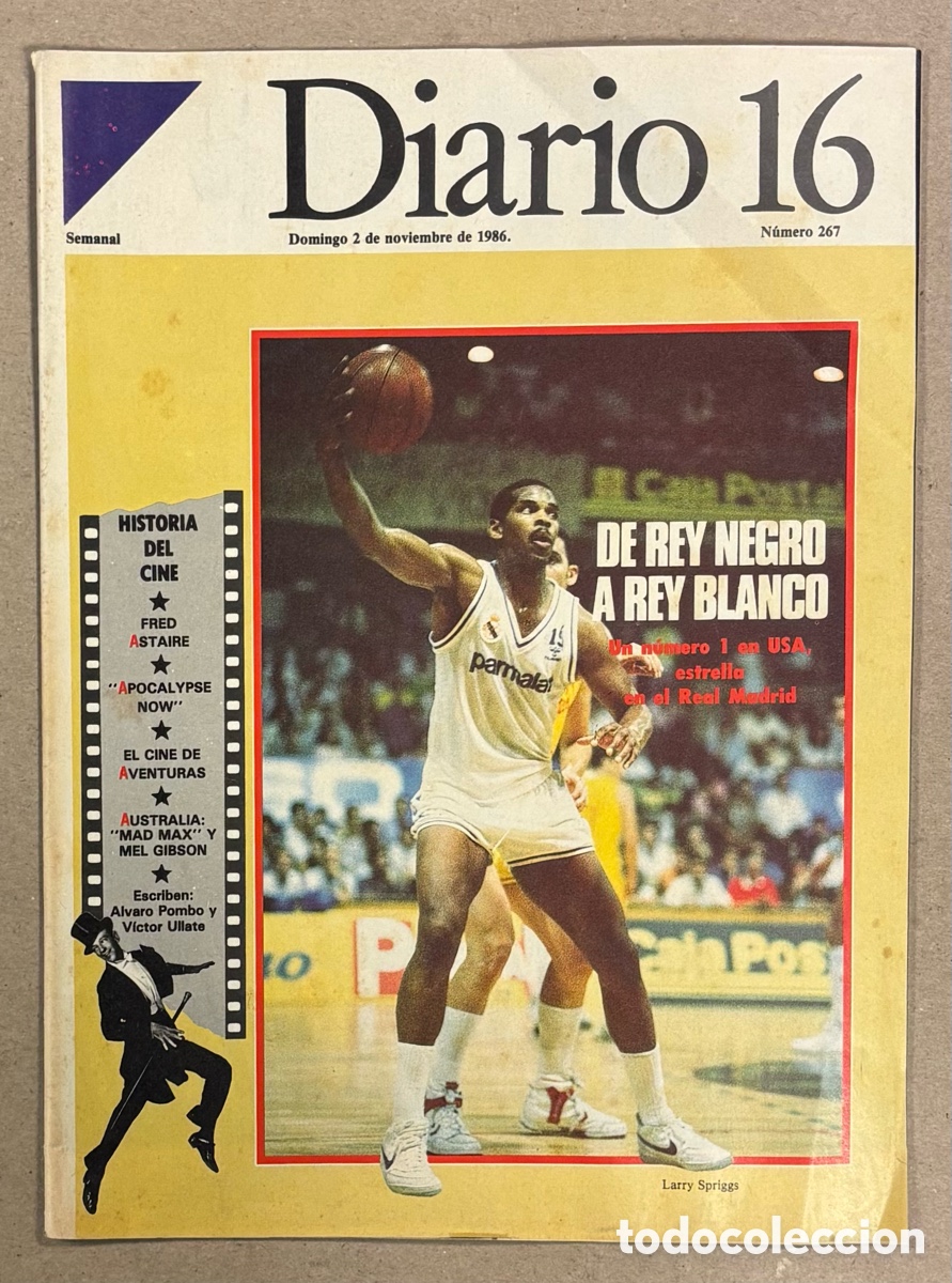 Coleccionismo de revistas y peri&oacute;dicos: DIARIO 16 N&deg; 267 (2/11/1986). LARRY SPRIGGS REAL MADRID BALONCESTO, MARIBEL VERD&Uacute;, CIENFUEGOS