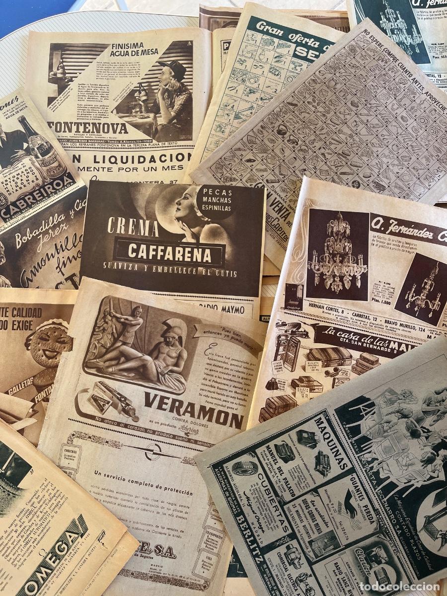 Coleccionismo de revistas y peri&oacute;dicos: Recortes Publicidad a&ntilde;os 40 - prensa espa&ntilde;ola-