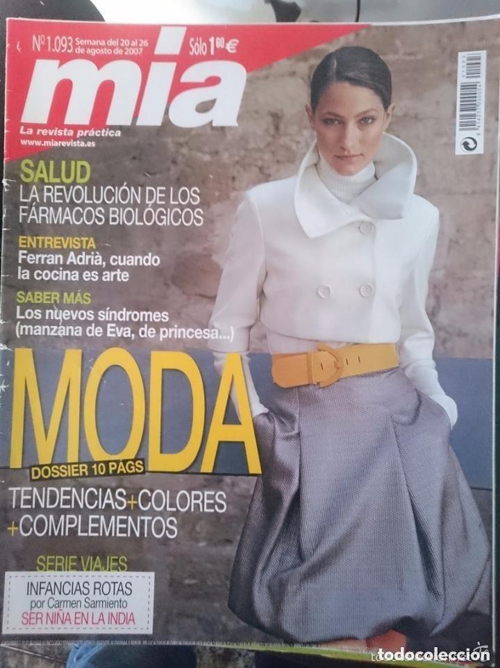 Coleccionismo de revistas y peri&oacute;dicos: MIA N 1093 DEL 20 AL 26 AGOSTO 2007 -CON PUBLICIDAD DE LA EPOCA-NOTICIAS-ETC