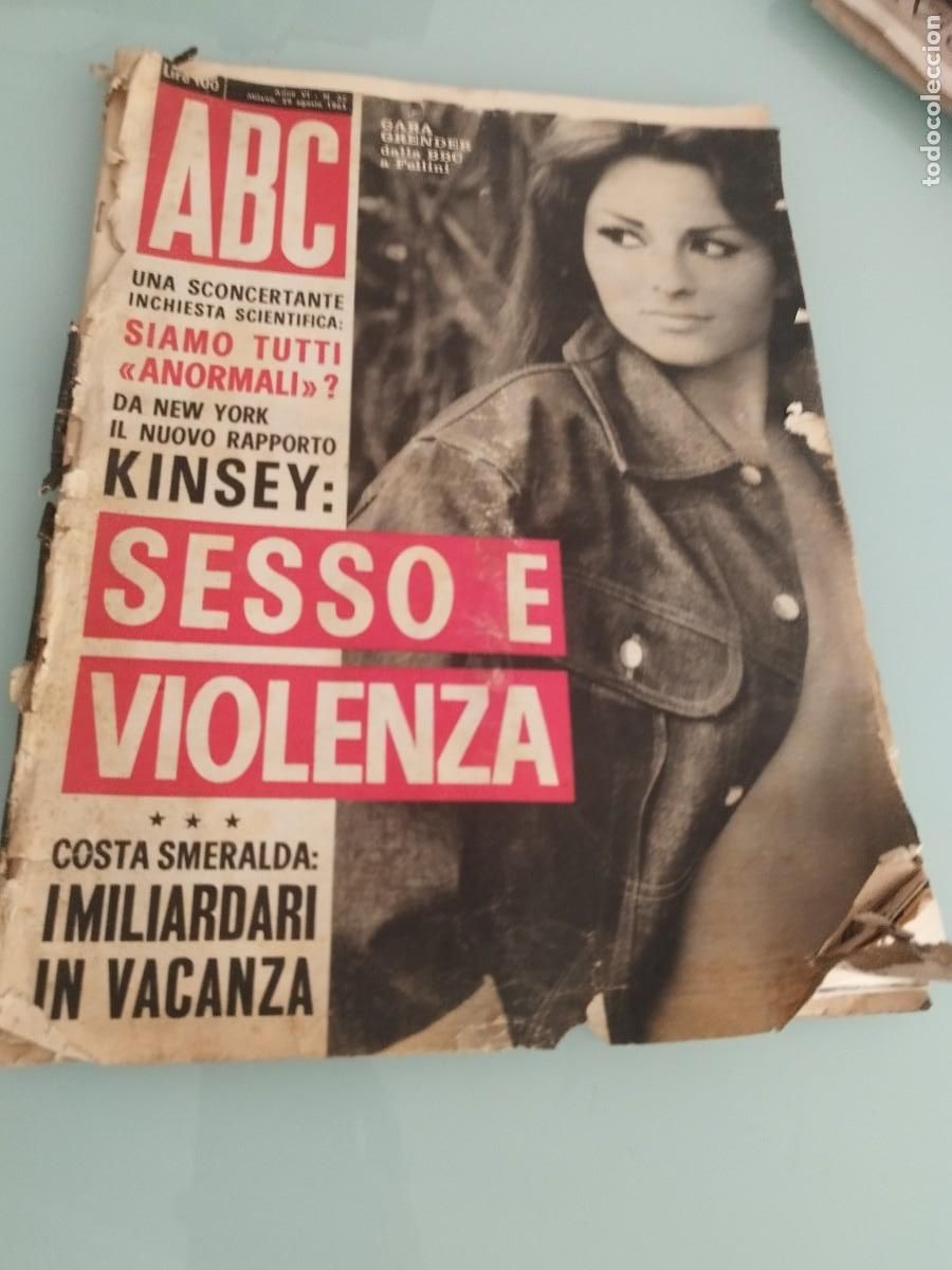 Coleccionismo de revistas y peri&oacute;dicos: Revista italiana de actualidad ABC. A&ntilde;os 60. Sexo y violencia.
