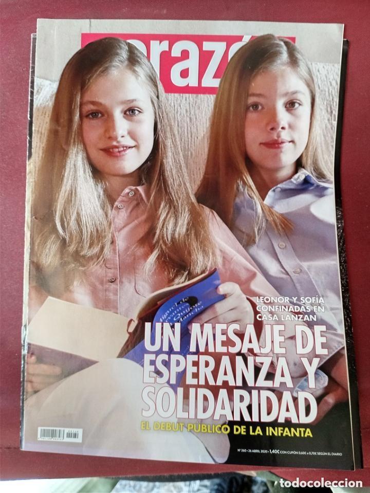 Coleccionismo de revistas y peri&oacute;dicos: CORAZON HOY - N 260 -- 26 ABRIL 2020 --- CON LA PRINCESA LEONOR Y LA INFANTA SOFIA TAMA&Ntilde;O MUY GRAND