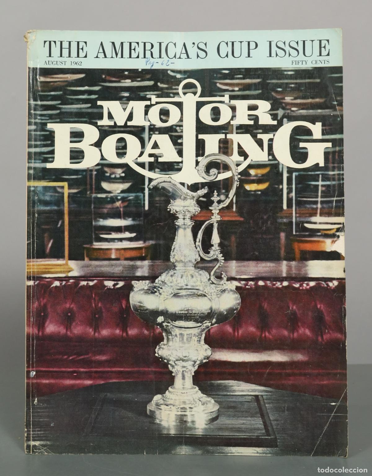 Coleccionismo de revistas y peri&oacute;dicos: MotorBoating - The America's Cup Issue. AUGUST 1962