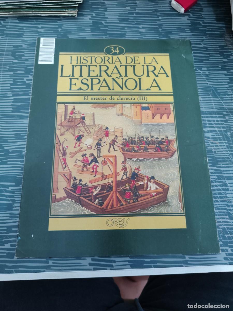 Coleccionismo de revistas y peri&oacute;dicos: HISTORIA DE LA LITERATURA ESPA&Ntilde;OLA 34,EL MESTER DE CLERECIA (III),ORBIS EDIT ,1982.