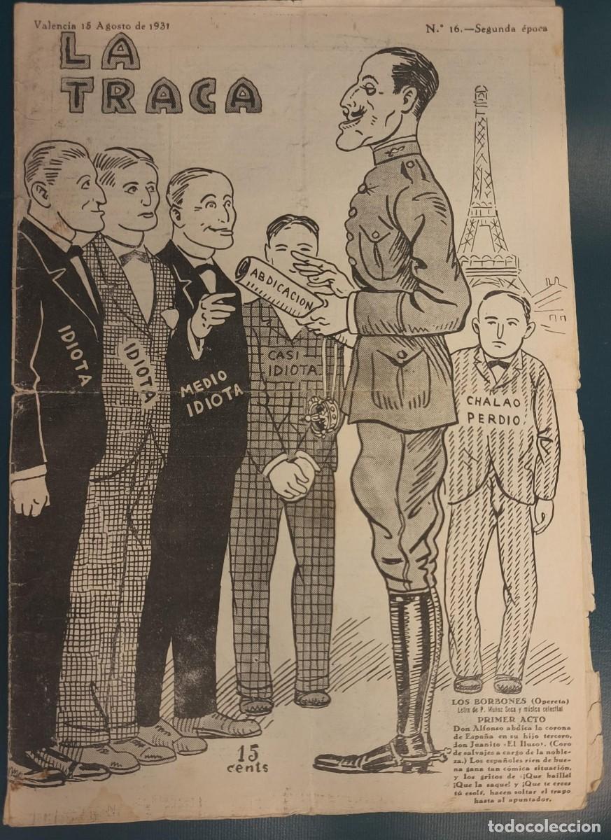 Coleccionismo de revistas y peri&oacute;dicos: REVISTA ANTIGUA LA TRACA VALENCIA 15 DE AGOSTO DE 1931 N&ordm; 16 SEGUNDA EPOCA