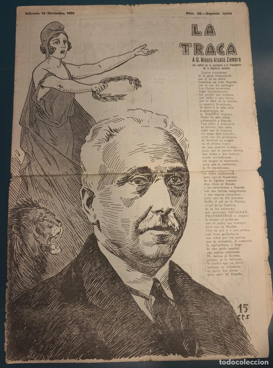 Coleccionismo de revistas y peri&oacute;dicos: REVISTA ANTIGUA LA TRACA VALENCIA 12 DE DICIEMBRE DE 1931 N&ordm; 33 SEGUNDA EPOCA