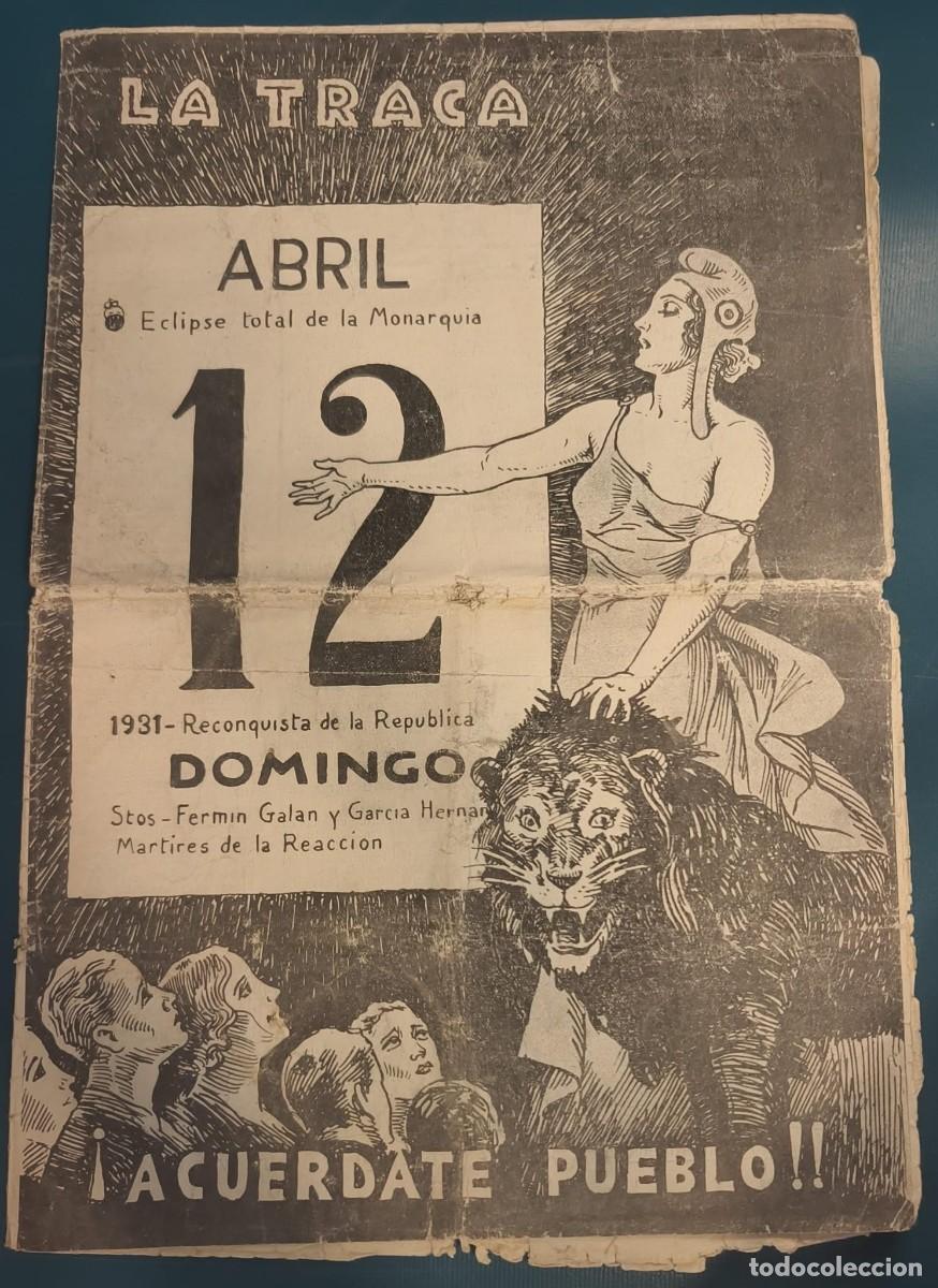 Coleccionismo de revistas y peri&oacute;dicos: REVISTA ANTIGUA LA TRACA VALENCIA 8 DE ABRIL DE 1936 N&ordm; 1131 SEGUNDA EPOCA