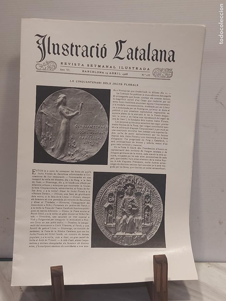 Coleccionismo de revistas y peri&oacute;dicos: ILUSTRACI&Oacute; CATALANA | N.&ordm; 255 | 19 ABRIL 1908 | JOCS FLORALS | ULL DE TER | AVIACI&Oacute;N | ASQUITH