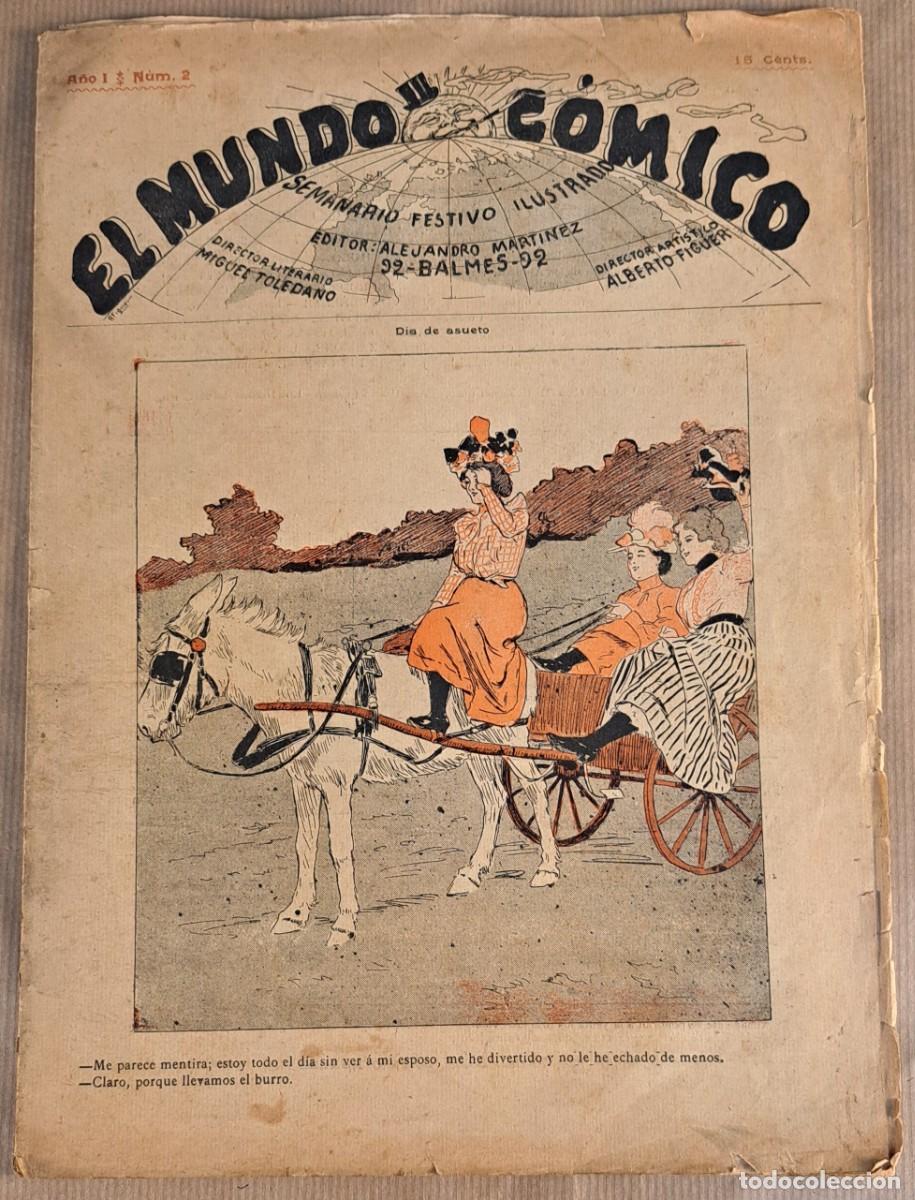Coleccionismo de revistas y peri&oacute;dicos: El Mundo C&oacute;mico, A&ntilde;o I N.&ordm; 2 Semanario Festivo Ilustrado (finales S.XIX)