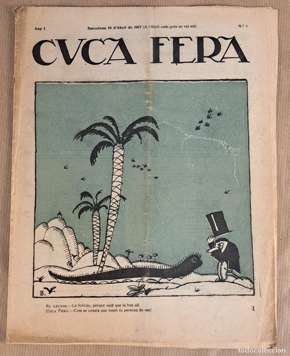 Colecionismo de Revistas e Jornais: Cuca Fera, Any I N&uacute;m. 1 Revista sat&iacute;rica catalana, (Barcelona, 1917)