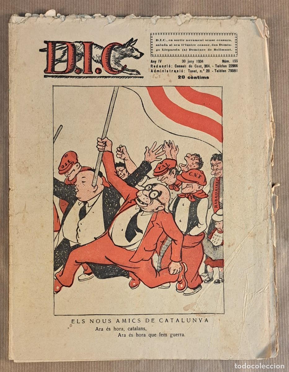 Collection Magazines and Newspapers: D.I.C. Revista sat&iacute;rica catalana, Any V N&uacute;m. 155 (Barcelona, 1934)