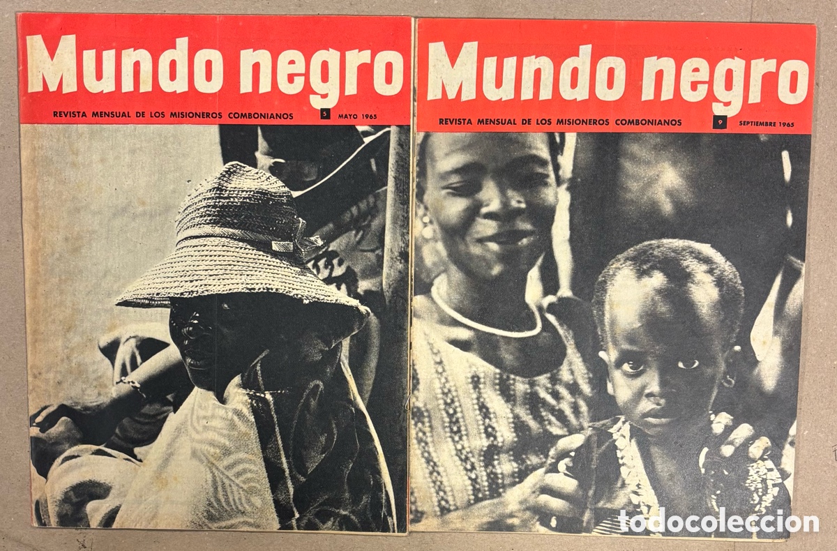 Coleccionismo de revistas y peri&oacute;dicos: MUNDO NEGRO N&deg; 5 y 9 (1965). REVUSTA MENSUAL DE LOS MISIONEROS COMBONIANOS.