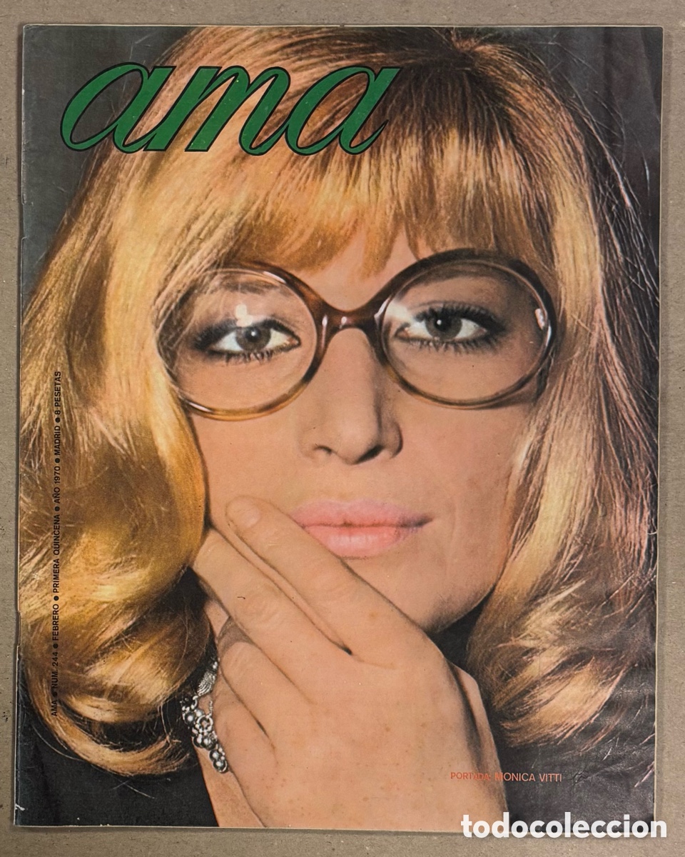 Collectionnisme de Revues et Journaux: AMA N&deg; 244 (1970). BODA ROC&Iacute;O D&Uacute;RCAL Y JUNIOR, M&Oacute;NICA VITTI, LUIS AGUIL&Eacute;, LA POLACA,&hellip;