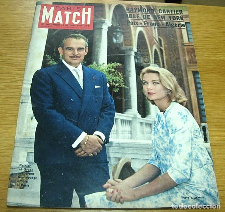 Coleccionismo de revistas y peri&oacute;dicos: Revista Francesa PARIS MATCH n&ordm; 548 Portada GRACE KELLY RANIERO 1959 BRIGITTE BARDOT SARTRE