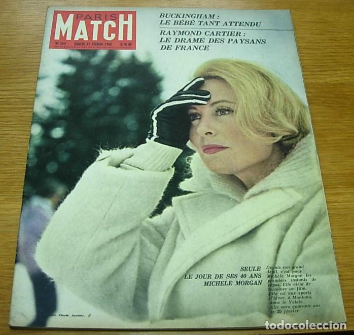 Coleccionismo de revistas y peri&oacute;dicos: Revista Francesa PARIS MATCH n&ordm; 568 Portada MICHELE MORGAN 1960 CARYL CHESSMAN :el suplicio contin&uacute;a