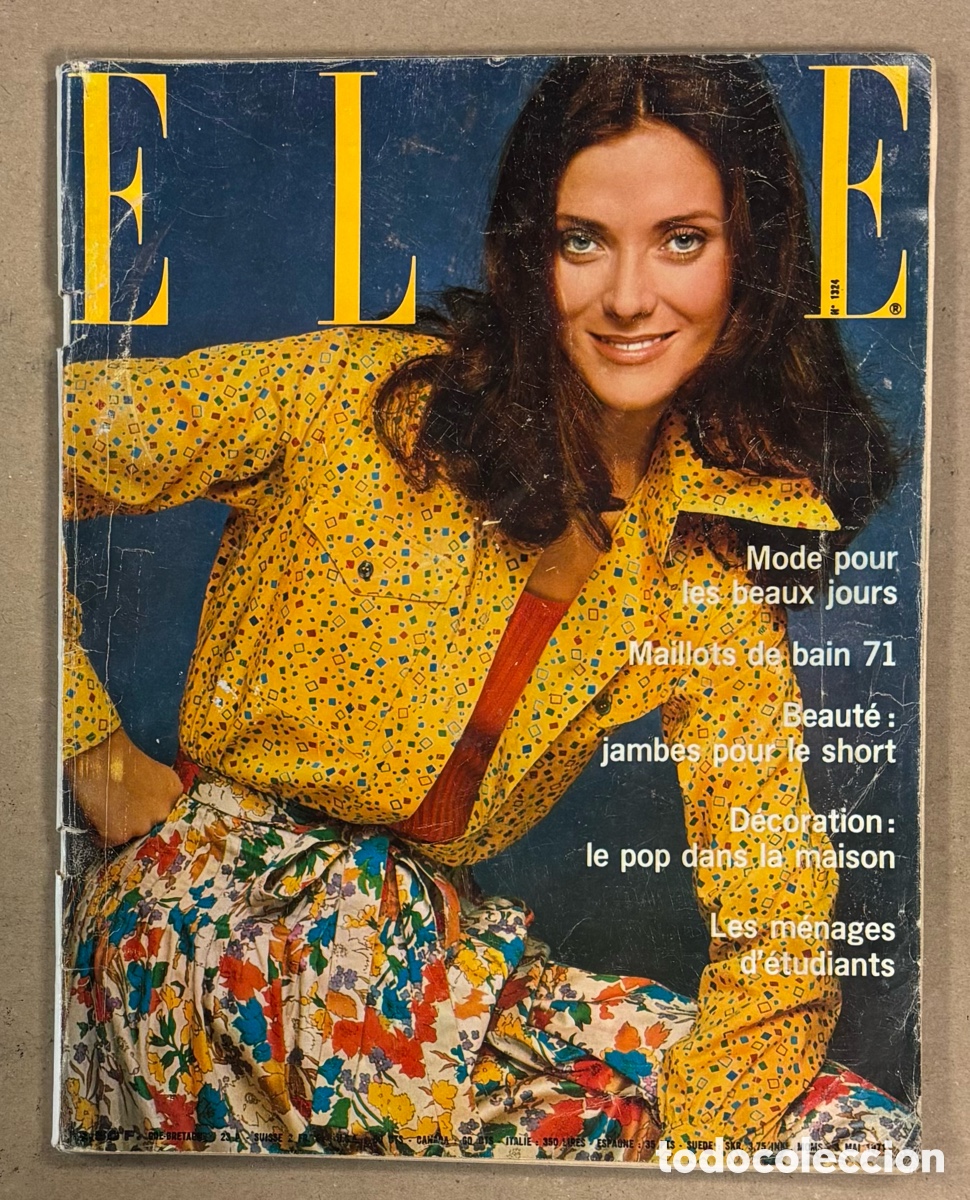 Coleccionismo de revistas y peri&oacute;dicos: ELLE N&deg; 1324 (1971). EDICI&Oacute;N FRANCESA. VER SUMARIO EN FOTOGRAF&Iacute;AS. 250 P&Aacute;GINAS.