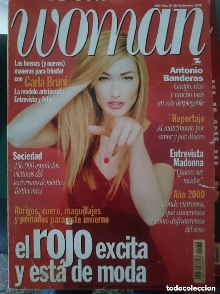 Coleccionismo de revistas y peri&oacute;dicos: WOMAN,PASTORA VEGA-PORTADA Y REP. CARLA BRUNI-MADONA -REP. SIN DESPLEGABLE DE ANTONIO BANDERAS