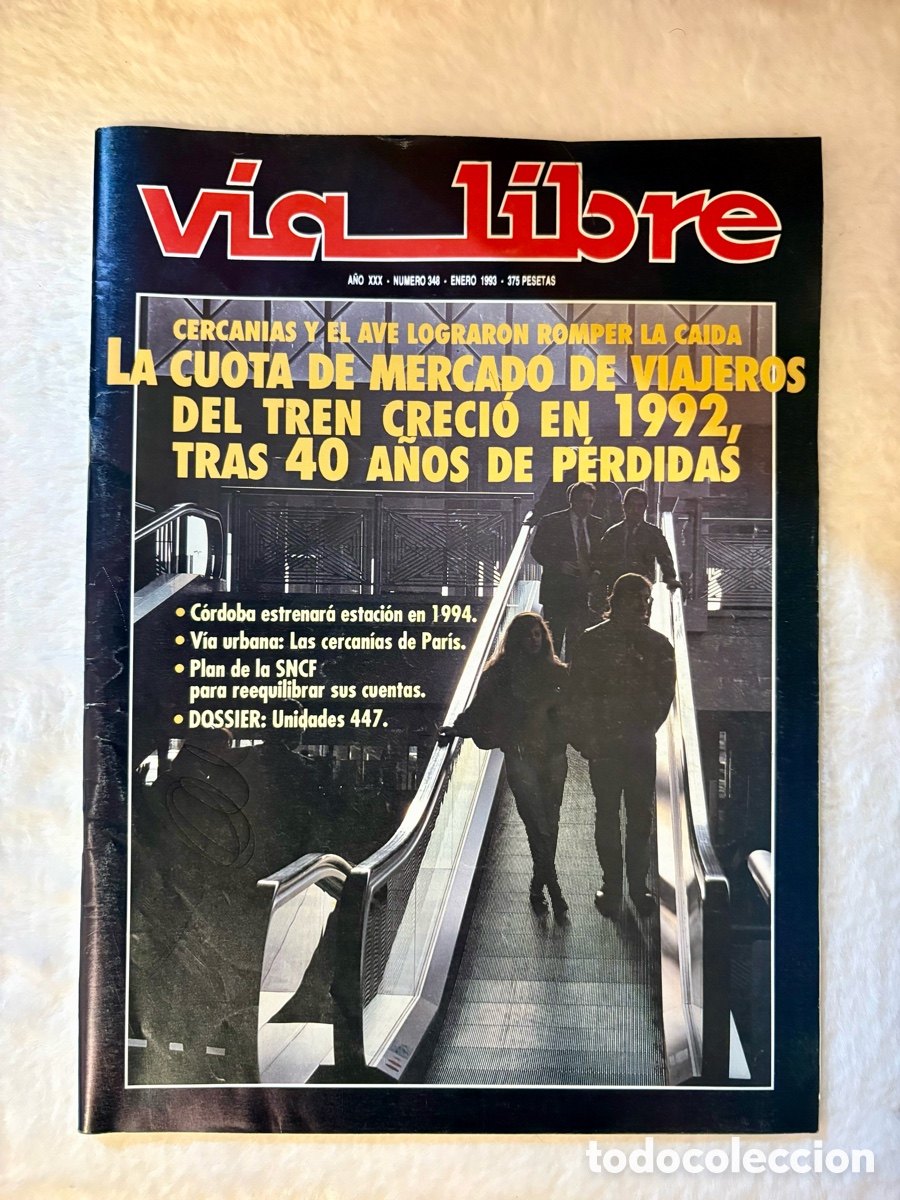 Coleccionismo de revistas y peri&oacute;dicos: Revista V&iacute;a Libre N&ordm; 348 (Enero 1993) | Especial Unidades 447 y Cuota de Mercado