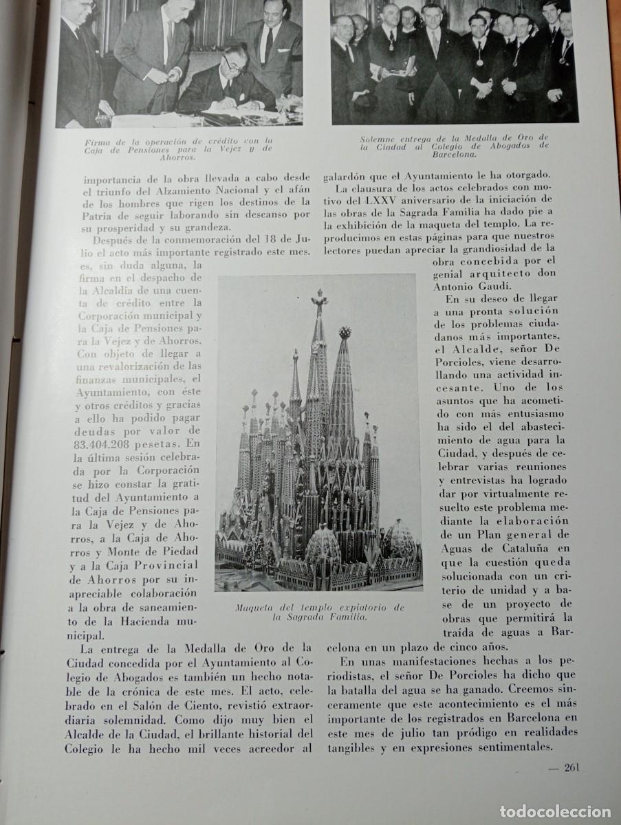 Coleccionismo de revistas y peri&oacute;dicos: REVISTA A&Ntilde;O 1957 MAQUETA DE LA SAGRADA FAMILIA GAUDI PORTICOS DE XIFRE MERCEDES CAPSIR PEDRALBES