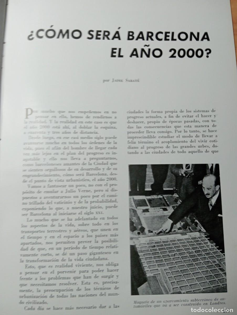 Coleccionismo de revistas y peri&oacute;dicos: REVISTA A&Ntilde;O 1957 URBANISMO FUTURISTA DE LA BARCELONA DEL A&Ntilde;O 2000 PRESTIDIGITADOR FRUCTUOSO GANONGE