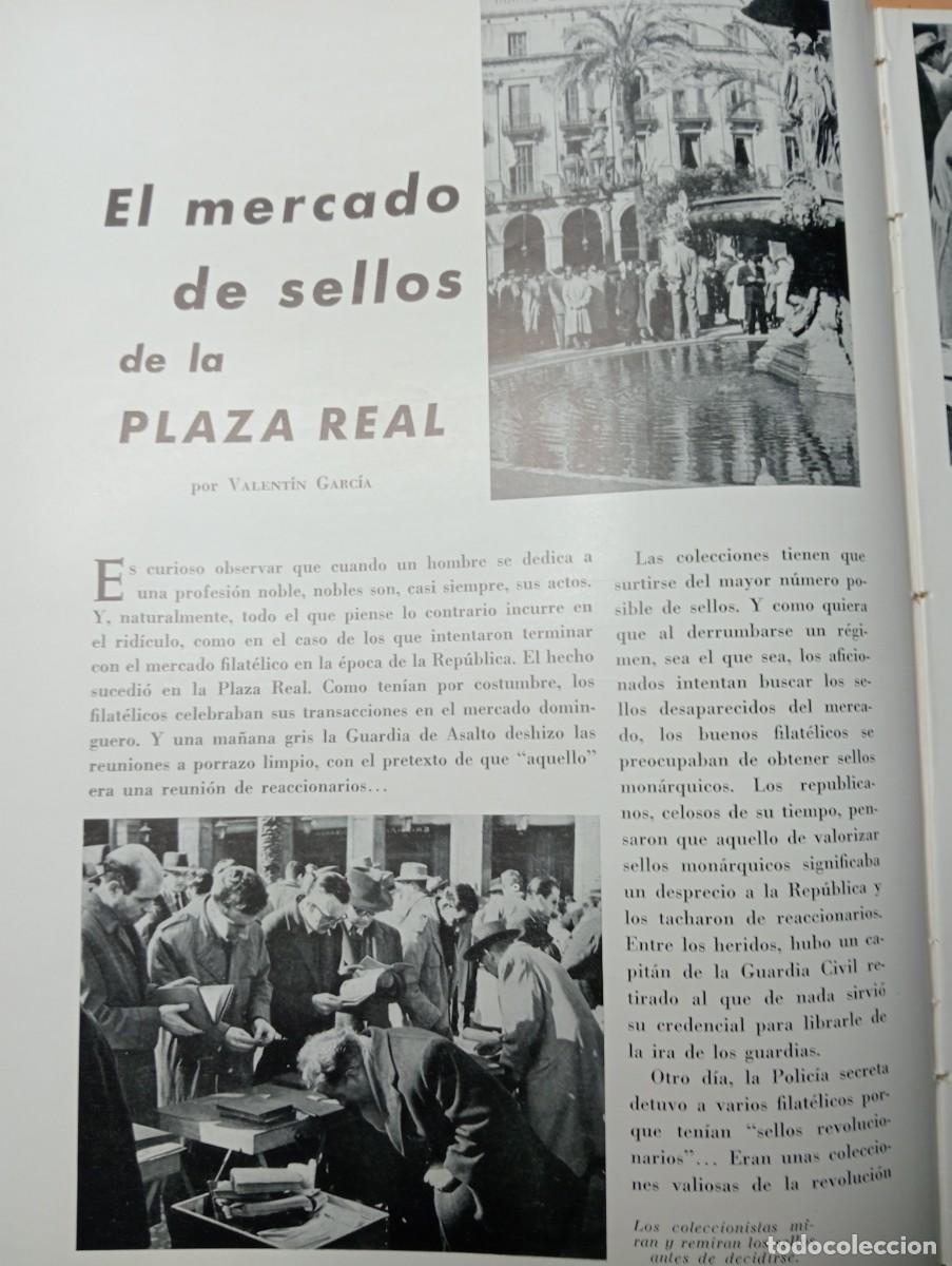 Coleccionismo de revistas y peri&oacute;dicos: REVISTA A&Ntilde;O 1957 SAN IGNACIO DE LOYOLA EN BARCELONA MERCADO DE SELLOS EN LA PLAZA REAL
