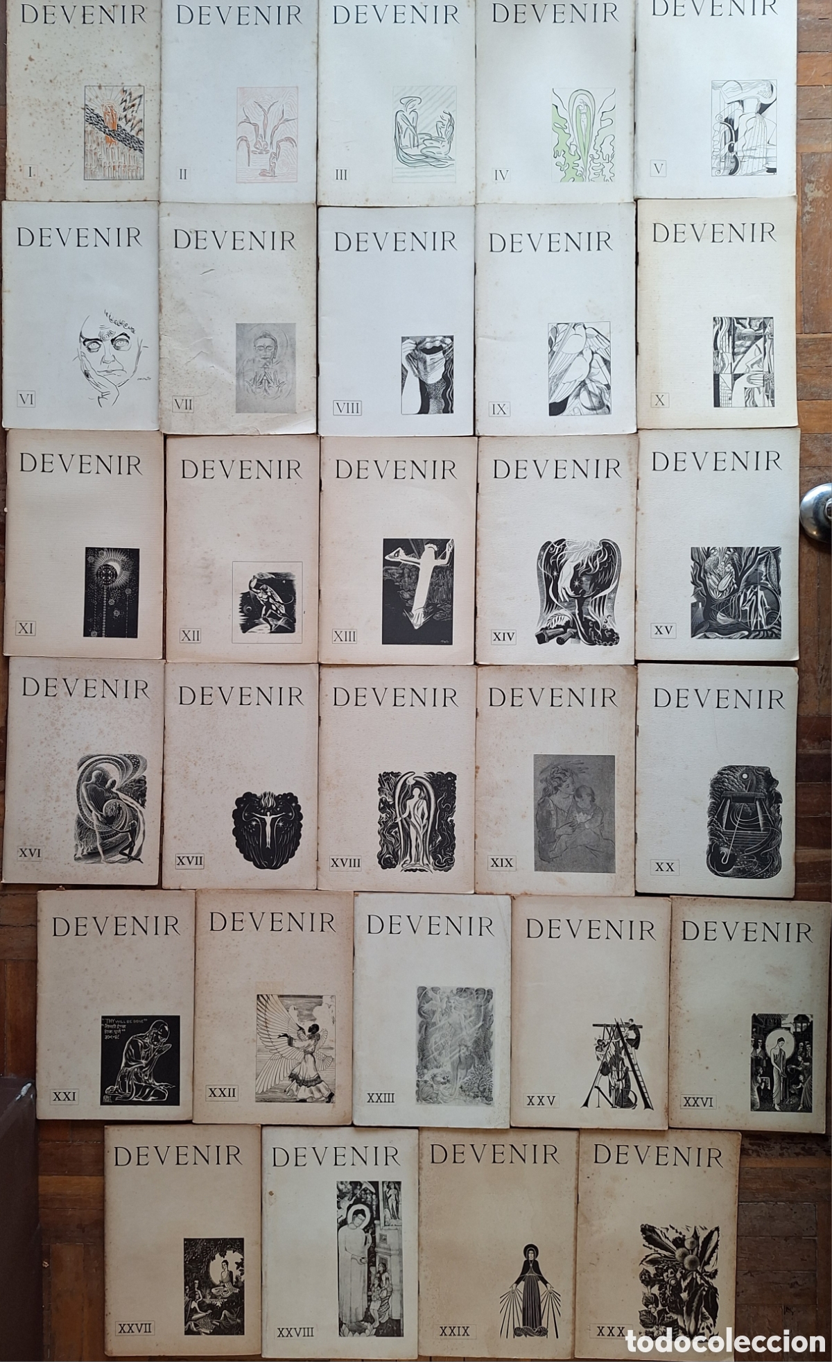 Coleccionismo de revistas y peri&oacute;dicos: COLECCION 29 REVISTA DEVENIR TEOSOFIA ARTES CIENCIAS Y LETRAS 1944-1952 URUGUAY