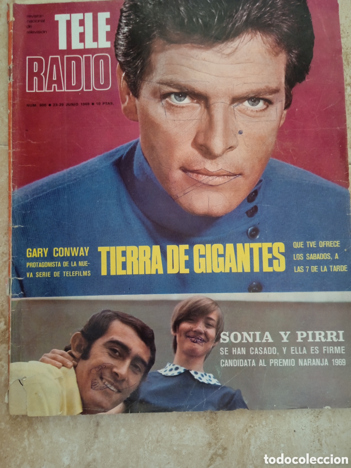 Coleccionismo de revistas y peri&oacute;dicos: Teleradio n&deg;600 Tierra de Gigantes Boda de Sonia Bruno y Pirri Marujita D&iacute;az