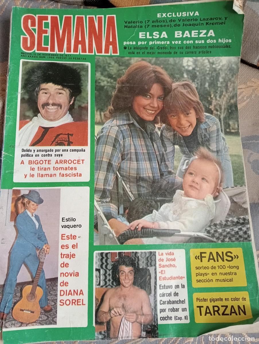 Coleccionismo de revistas y peri&oacute;dicos: REVISTA SEMANA 12 NOVIEMBRE 1977 N&deg; 1969