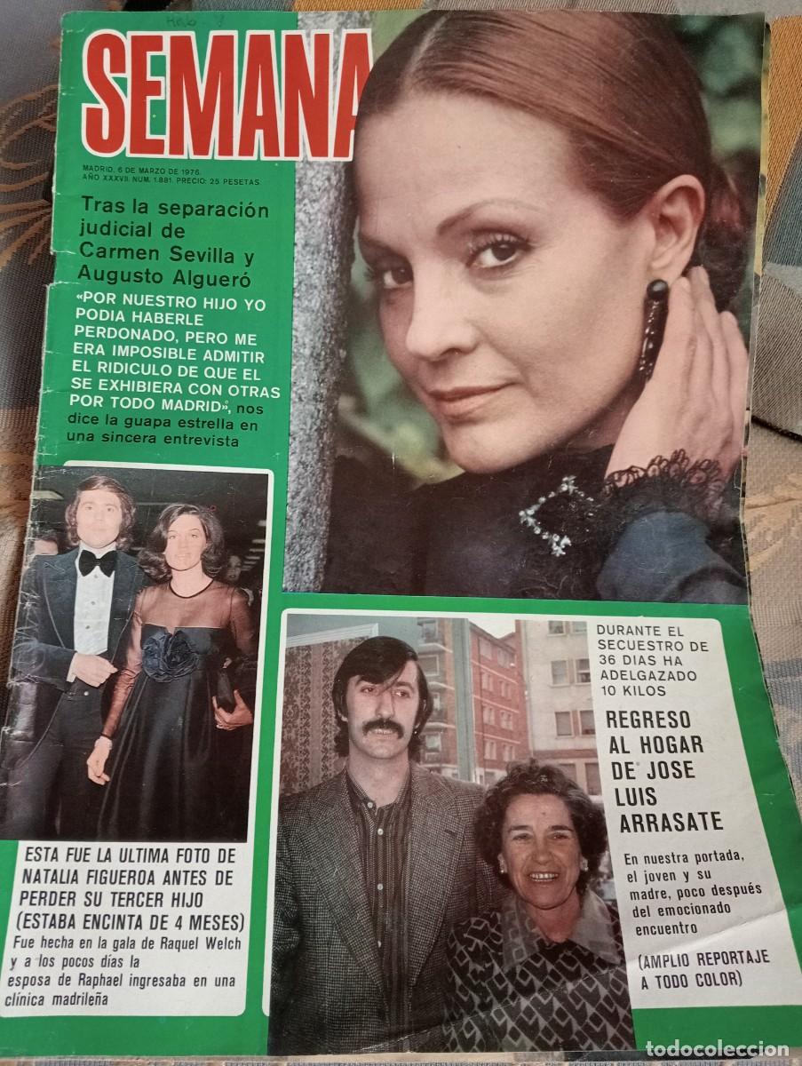 Coleccionismo de revistas y peri&oacute;dicos: REVISTA SEMANA 6 MARZO 1976 N&deg; 1881
